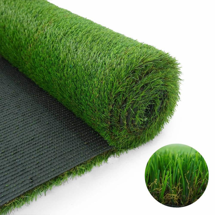 CAPHAUS Green 6 ft. x 10 ft. Artificial Grass Turf, Grass Pad Mat for Pets, Fake Grass Rugs for Garden, Lawn, Patio & Balcony