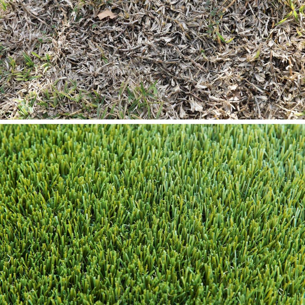 COLOURTREE Mastiff 45 1 ft. Wide x Cut to Length Green Artificial Grass Carpet