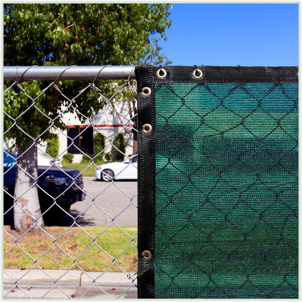 COLOURTREE 5 ft. x 150 ft. Green Privacy Fence Screen HDPE Mesh Windscreen with Reinforced Grommets for Garden Fence (Custom Size)