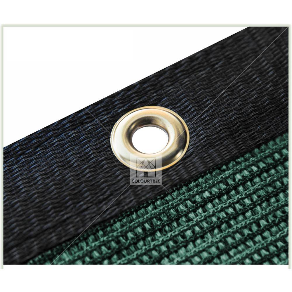 COLOURTREE 5 ft. x 150 ft. Green Privacy Fence Screen HDPE Mesh Windscreen with Reinforced Grommets for Garden Fence (Custom Size)