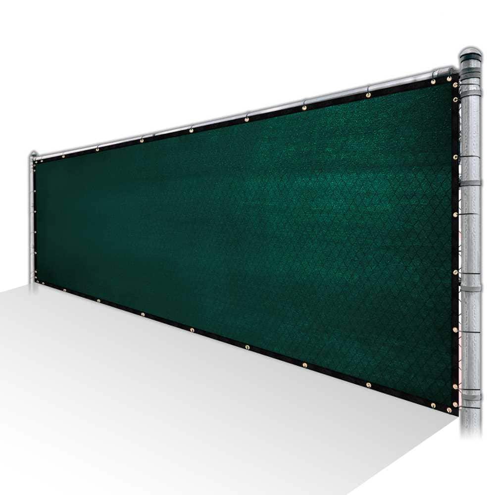 COLOURTREE 6 ft. x 50 ft. Green Privacy Fence Screen HDPE Mesh Windscreen with Reinforced Grommets for Garden Fence (Custom Size)