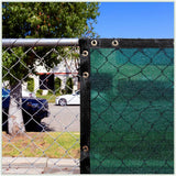COLOURTREE 6 ft. x 50 ft. Green Privacy Fence Screen HDPE Mesh Windscreen with Reinforced Grommets for Garden Fence (Custom Size)