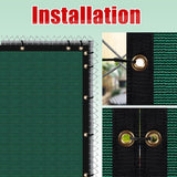 COLOURTREE 8 ft. x 1 ft. Green Privacy Fence Screen HDPE Mesh Windscreen with Reinforced Grommets for Garden Fence (Custom Size)
