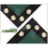 COLOURTREE 8 ft. x 1 ft. Green Privacy Fence Screen HDPE Mesh Windscreen with Reinforced Grommets for Garden Fence (Custom Size)