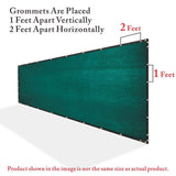 COLOURTREE 8 ft. x 41 ft. Green Privacy Fence Screen HDPE Mesh Windscreen with Reinforced Grommets for Garden Fence (Custom Size)