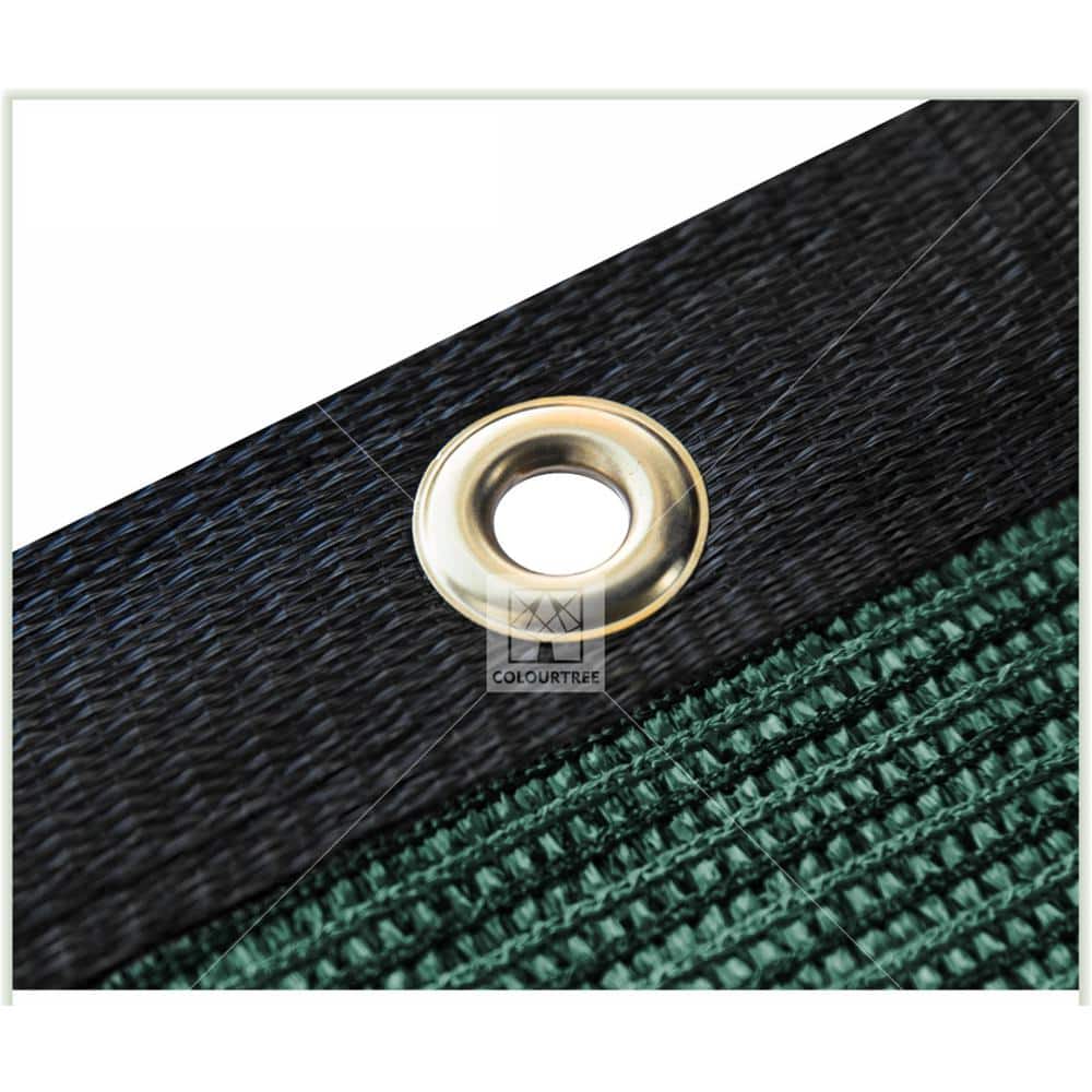 COLOURTREE 8 ft. x 41 ft. Green Privacy Fence Screen HDPE Mesh Windscreen with Reinforced Grommets for Garden Fence (Custom Size)