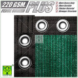 COLOURTREE 8 ft. x 50 ft. Heavy-Duty PLUS Green Privacy Fence Screen Mesh Fabric with Extra-Reinforced Grommets for Garden Fence