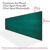 COLOURTREE 8 ft. x 50 ft. Heavy-Duty PLUS Green Privacy Fence Screen Mesh Fabric with Extra-Reinforced Grommets for Garden Fence
