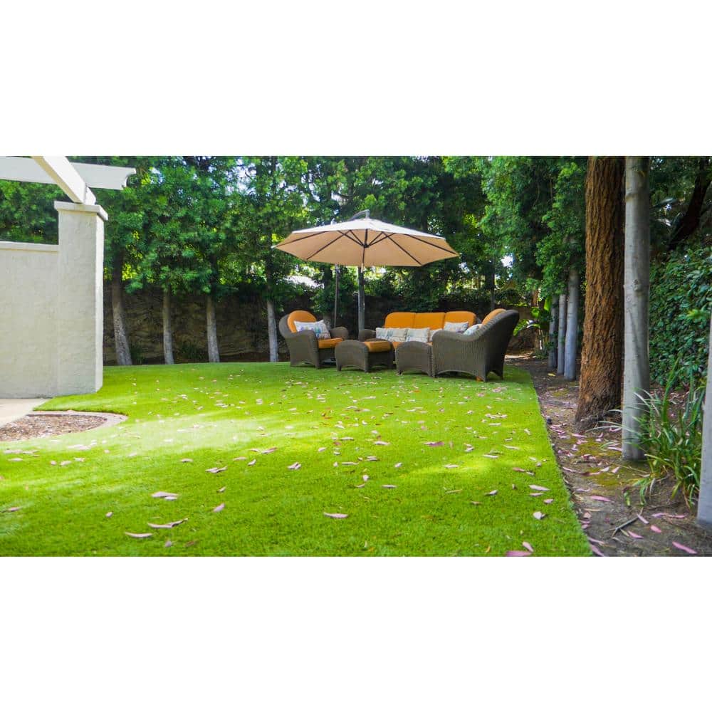 GREENLINE ARTIFICIAL GRASS Nature's Turf 15 ft. W x Cut to Length Green Artificial Grass Turf