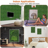 ITOPFOX 12-Piece Green Artificial Boxwood Hedge Plant Grass Backdrop Fence Privacy Screen Grass for Balcony Garden Fence