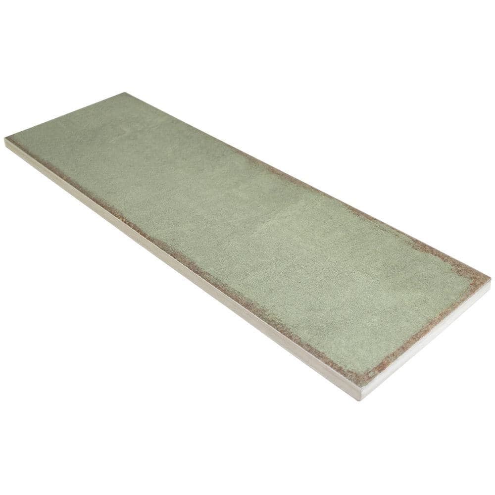 Santa Fe Green 3.93 in. x 11.96 in. Polished Ceramic Wall Tile (10.76 sq. ft./Case)