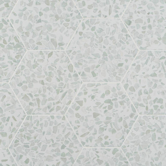 Ivy Hill Tile Fusion Hex Green Terrazzo 9.13 in. x 10.51 in. Matte Porcelain Floor and Wall Tile (8.07 sq. ft./Case)