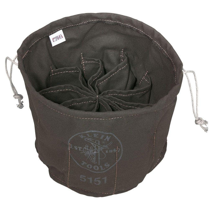 11 in. Ten-Compartment Drawstring Tool Bag