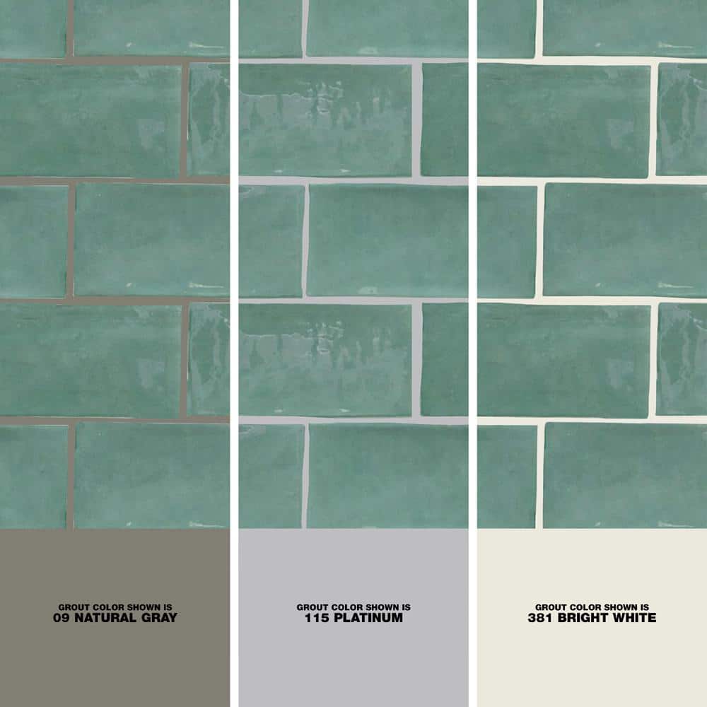 Ivy Hill Tile Catalina Green Lake 3 in. x 6 in. x 8 mm Polished Ceramic Subway Wall Tile (5.38 sq.ft./case)