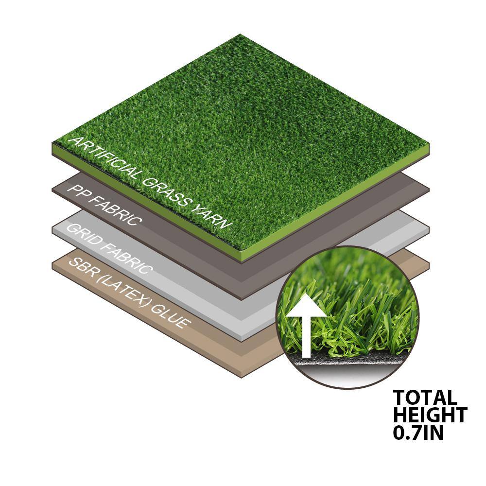 LITA Greenfield 6 ft. x 10 ft. Green Artificial Grass Turf