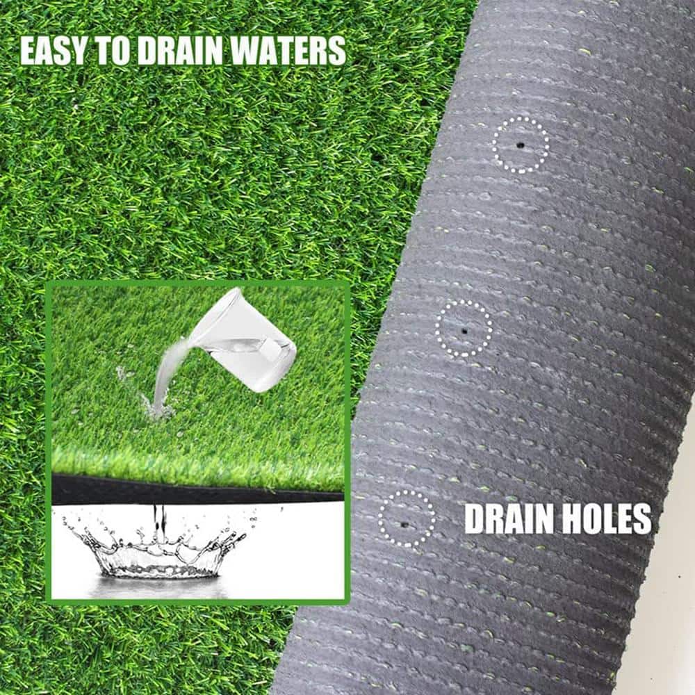 LITA Realistic 10 ft. W x Cut to Length Green Artificial Grass Turf