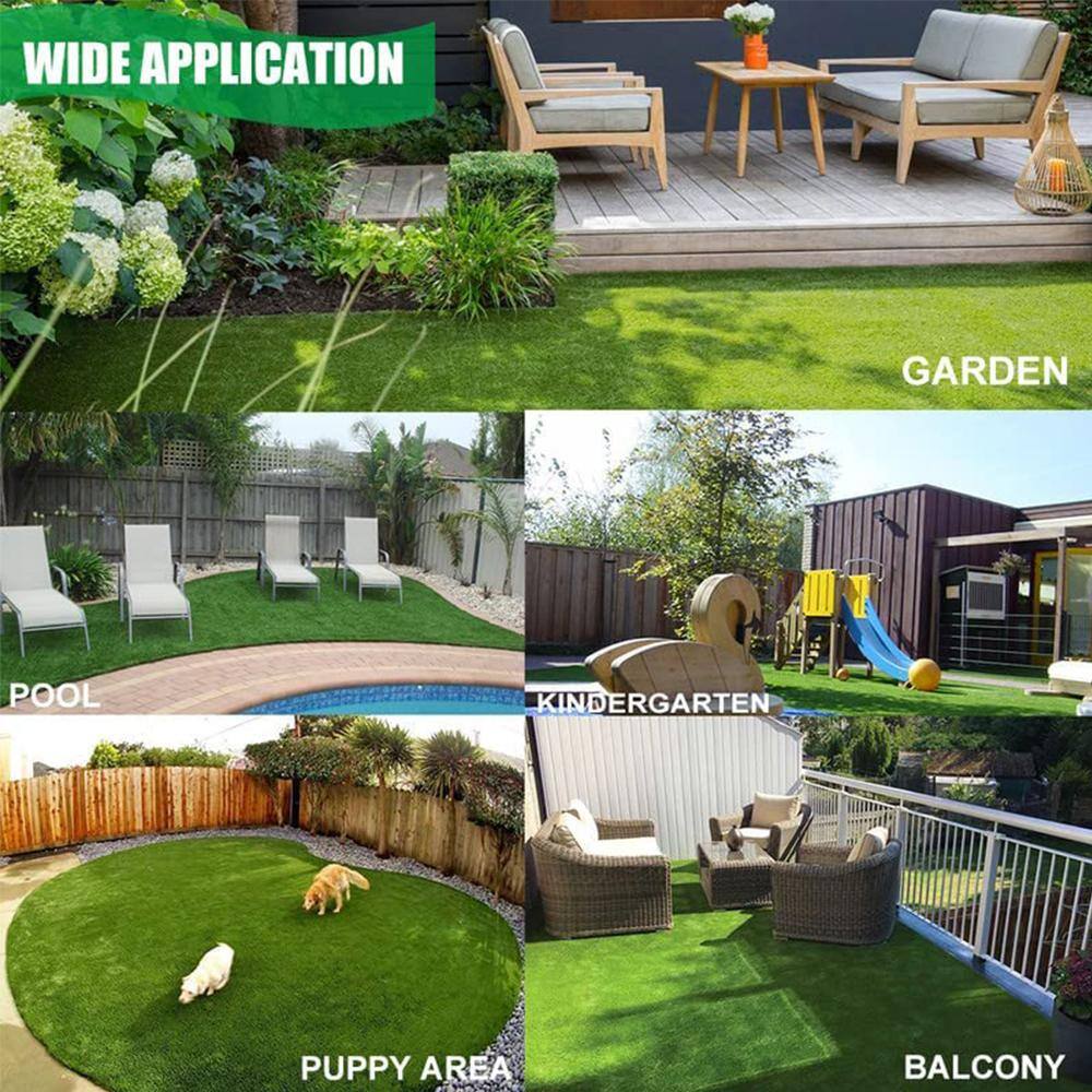 LITA ECO 1.38 Pile Height 6 ft. x 8 ft. Green Artificial Grass Turf