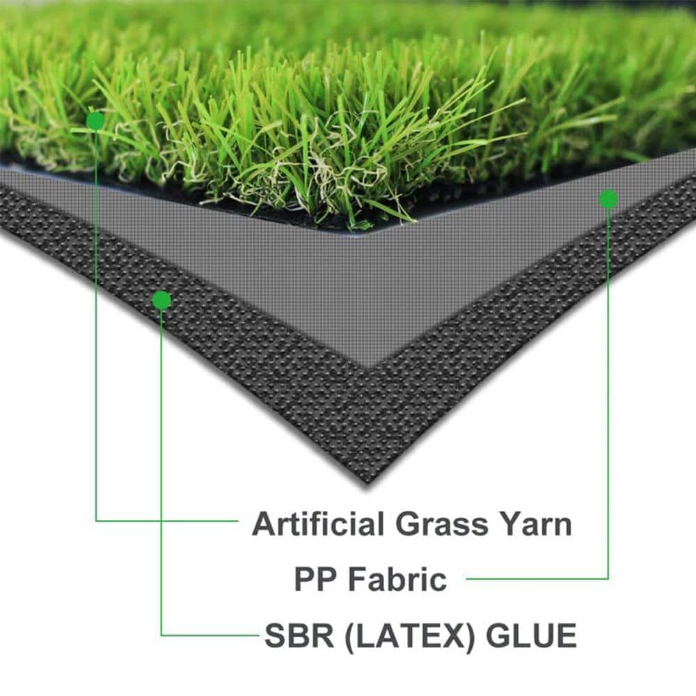 LITA ECO 1.38 Pile Height 6 ft. x 8 ft. Green Artificial Grass Turf