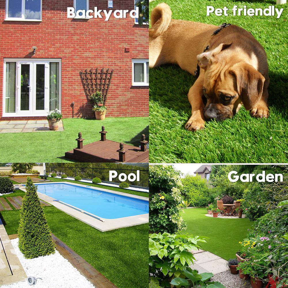 LITA ECO 1.38 Pile Height 8 ft. W x Cut to Length Green Artificial Grass Turf