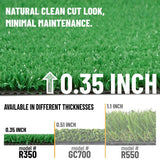 Ottomanson Garden Grass Collection 4 ft. x 7 ft. Green Artificial Grass Rug