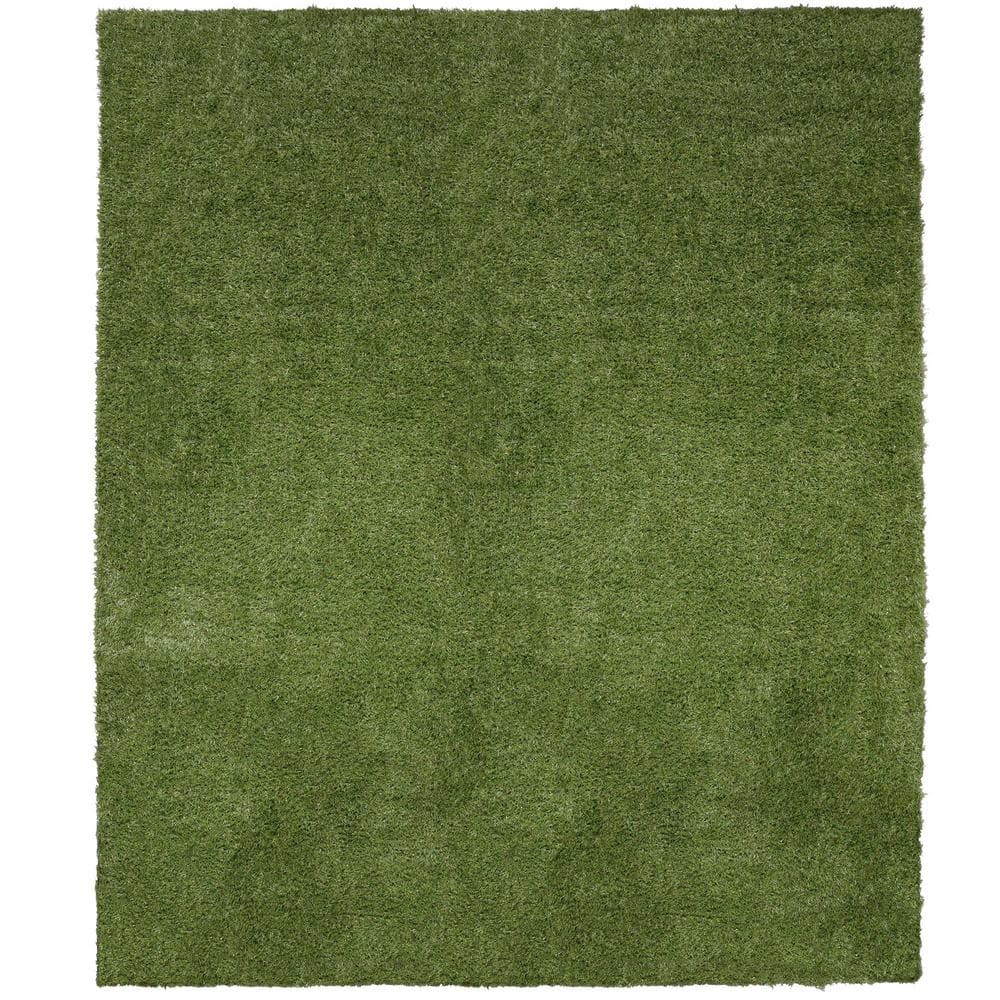 Ottomanson Pet Training Easy Clean 3 ft. x 3 ft. Indoor/Outdoor Green Reusable Training Artificial Grass Pad, Runner Rug