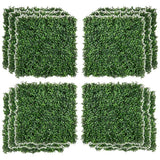 Outsunny 12 PCS 20 ft. x 20 ft. Boxwood Panels Topiary Wall Green Artificial Grass Not Cut to Length
