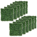 Outsunny 12 PCS 20 ft. x 20 ft. Boxwood Panels Topiary Wall Green Artificial Grass Not Cut to Length