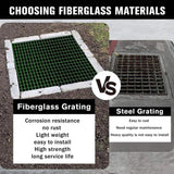 Wellco 1 ft. x 4 ft. x 1 in. Green Fiberglass Paver Molded Grating