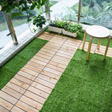Pro Space 12 in. x 12 in. Interlocking Flooring Tiles Tufted Grass Deck Tile Green (10-Pack)