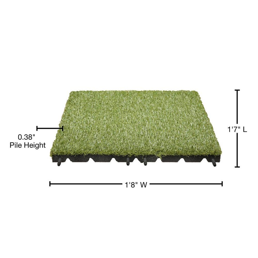 Technoflex 19 in. x 19 in. Artificial Grass Tile (8-Pack)