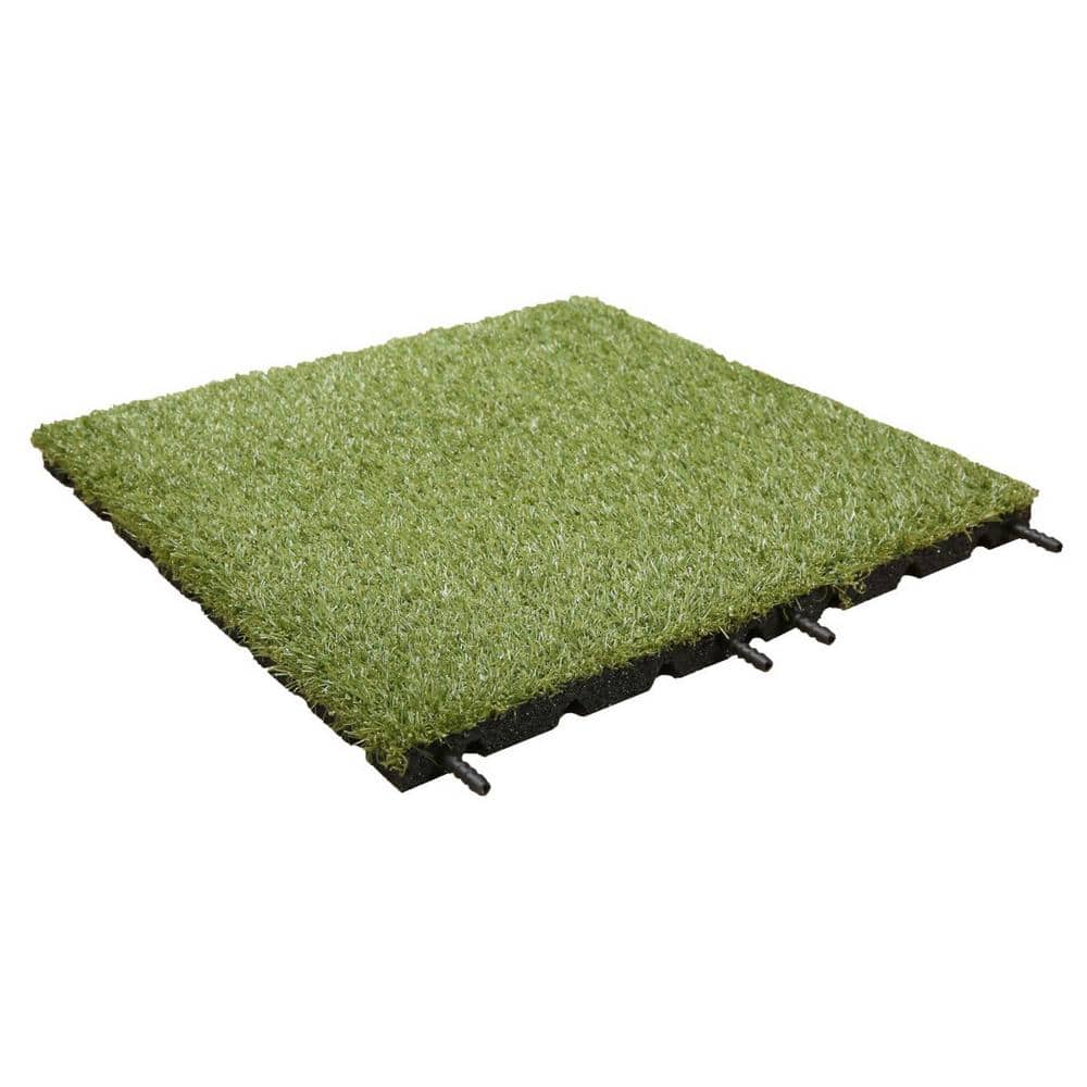 Technoflex 19 in. x 19 in. Artificial Grass Tile (8-Pack)