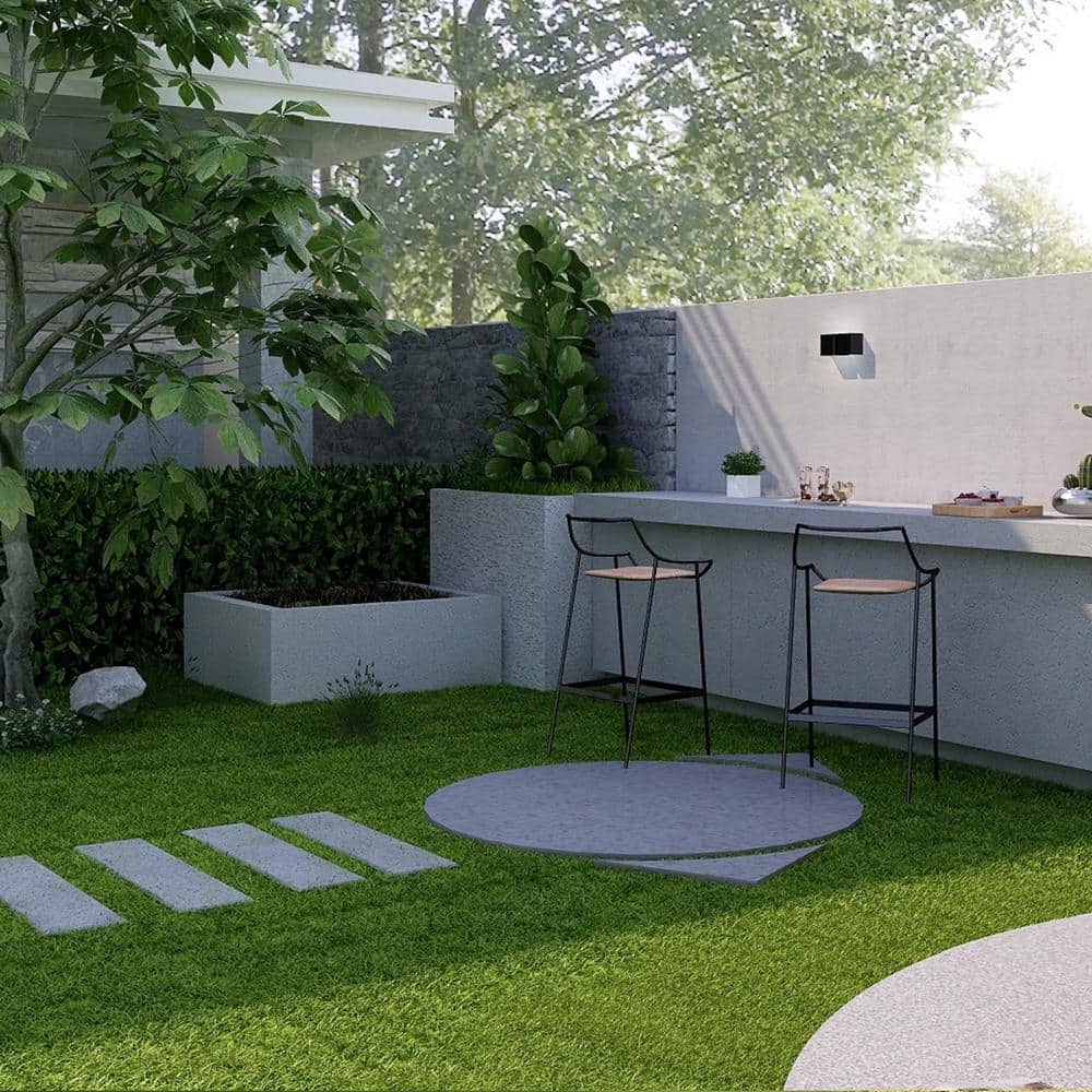 VEVOR Artificial Grass Tiles Turf Deck Set 12 in. x 12 in. Synthetic Fake Grass Artificial Grass Interlocking Tiles (18 Pack)