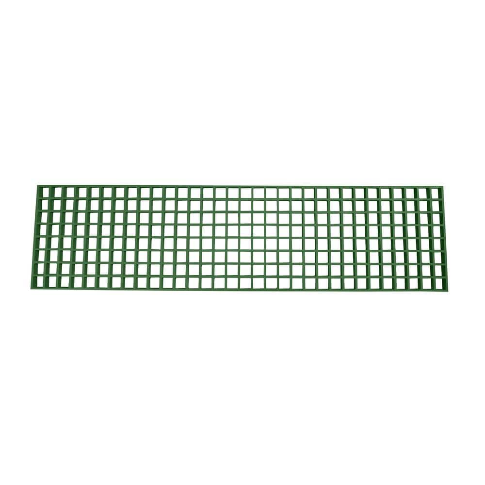 Wellco 1.5 in. x 1.5 in. x 1 in., 1 ft. x 4 ft., Fiberglass Molded Grating Composite for Outdoor Drain Cover Deck Tile in Green