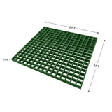 Wellco 1.5 in. x 1.5 in. x 1 in., 2 ft. x 2 ft., Fiberglass Molded Grating Composite for Outdoor Drain Cover Deck Tile in Green