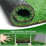 YOFE 5 ft. x 8 ft. Green Outdoor Artificial Grass Runner Rug Thick Realistic Artificial Turf Fake Grass 1.38 in. Pile Height