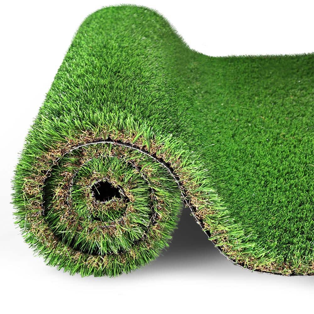 YOFE 5 ft. x 8 ft. Green Outdoor Artificial Grass Runner Rug Thick Realistic Artificial Turf Fake Grass 1.38 in. Pile Height