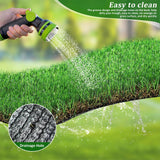 YOFE 5 ft. x 8 ft. Green Outdoor Artificial Grass Runner Rug Thick Realistic Artificial Turf Fake Grass 1.38 in. Pile Height