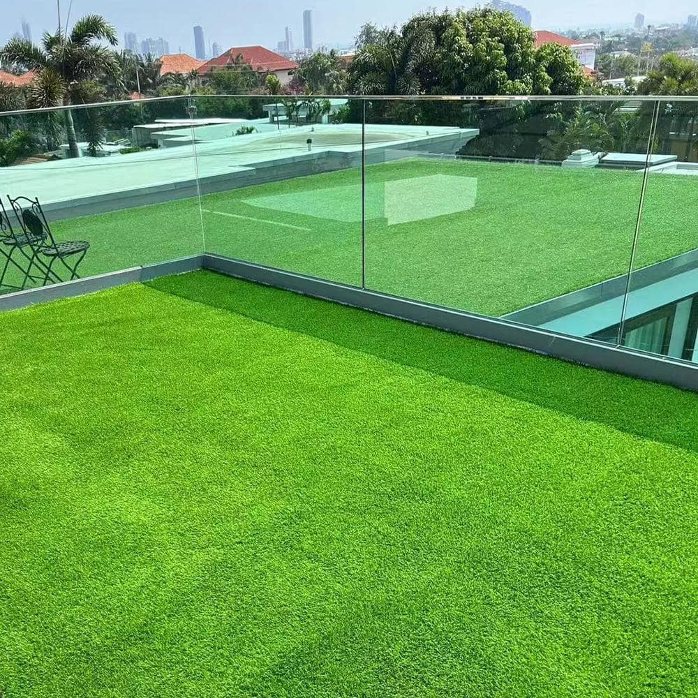 YOFE 5 ft. x 8 ft. Green Outdoor Artificial Grass Runner Rug Thick Realistic Artificial Turf Fake Grass 1.38 in. Pile Height