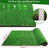 YOFE 5 ft. x 8 ft. Green Outdoor Artificial Grass Runner Rug Thick Realistic Artificial Turf Fake Grass 1.38 in. Pile Height