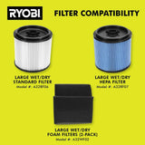 RYOBI ONE+ 18V Cordless 6 Gal. Wet Dry Vacuum Kit with 4.0 Ah Battery, Charger, and7 ft. x 1-7/8 in. Replacement Hose