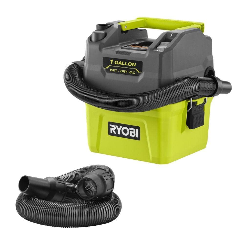 RYOBI ONE+ 18V Cordless 1 Gal. Wet/Dry Vacuum (Tool Only) with 6 ft. x 1-1/4 in. Replacement Hose