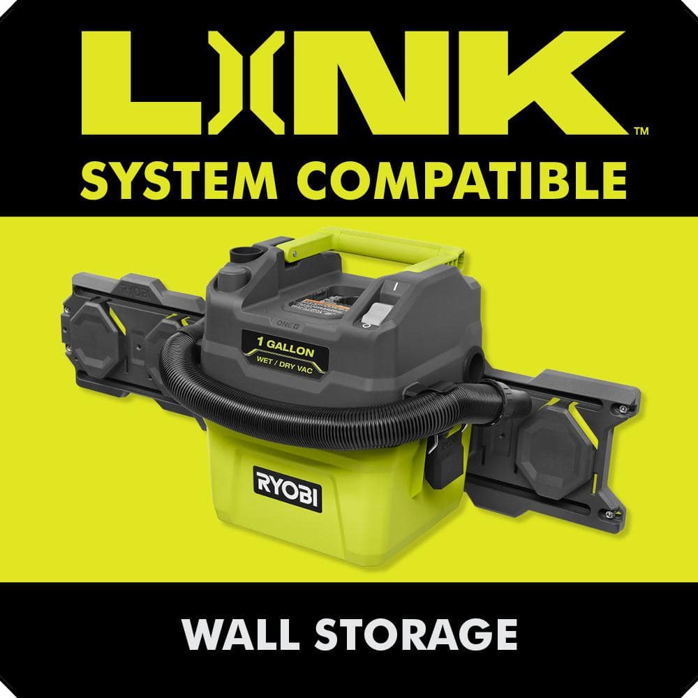 RYOBI ONE+ 18V Cordless 1 Gal. Wet/Dry Vacuum (Tool Only) with 6 ft. x 1-1/4 in. Replacement Hose