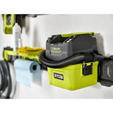RYOBI ONE+ 18V Cordless 1 Gal. Wet/Dry Vacuum (Tool Only) with LINK Wall Rails (2-Pack)