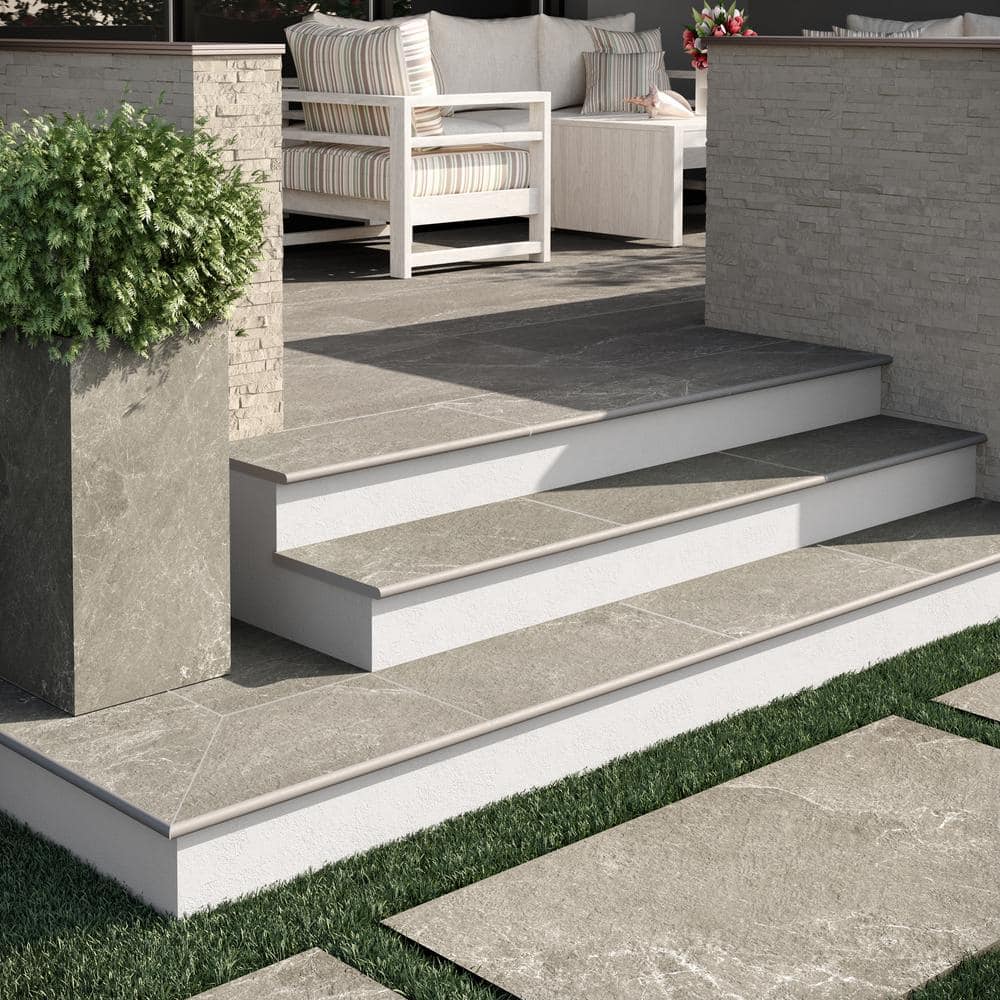 Ivy Hill Tile LithoTech 23.62 in. x 47.24 in. 0.78 in. Greige Beige Matte Porcelain Floor Paver Tile (7.74 sq. ft./Each)