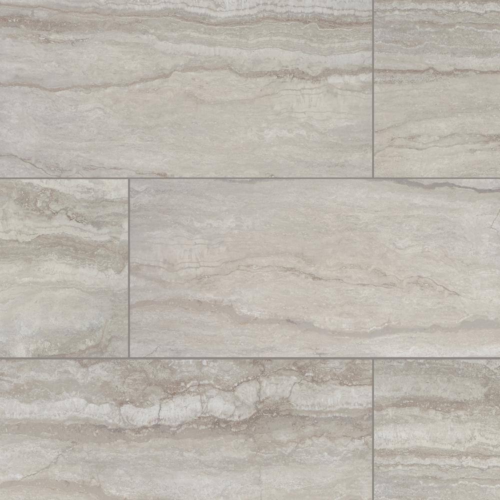Marazzi Vettuno Greige 12 in. x 24 in. Glazed Porcelain Floor and Wall Tile (15.6 sq. ft. / case)