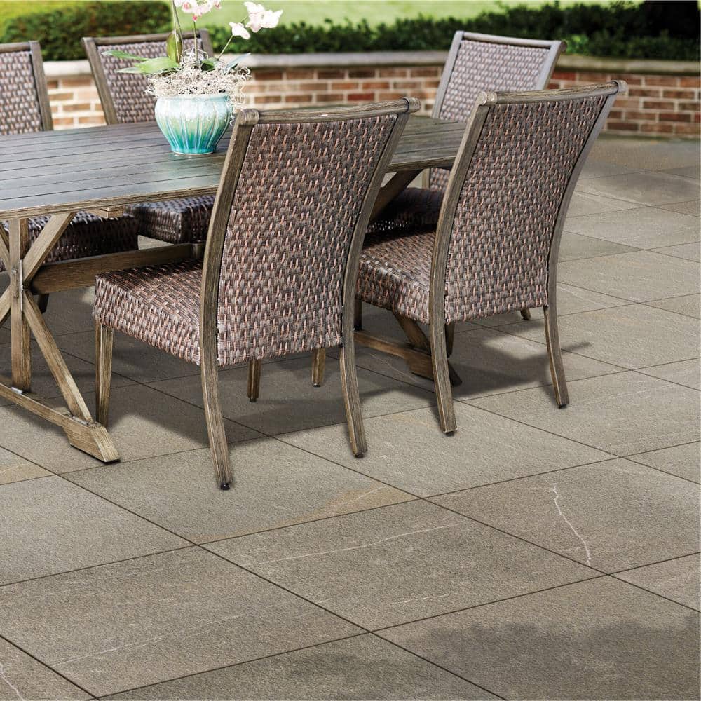 Corso Italia Sample - Alpe Greige 6 in. x 6 in. x 0.75 in. Stone Look Porcelain Paver