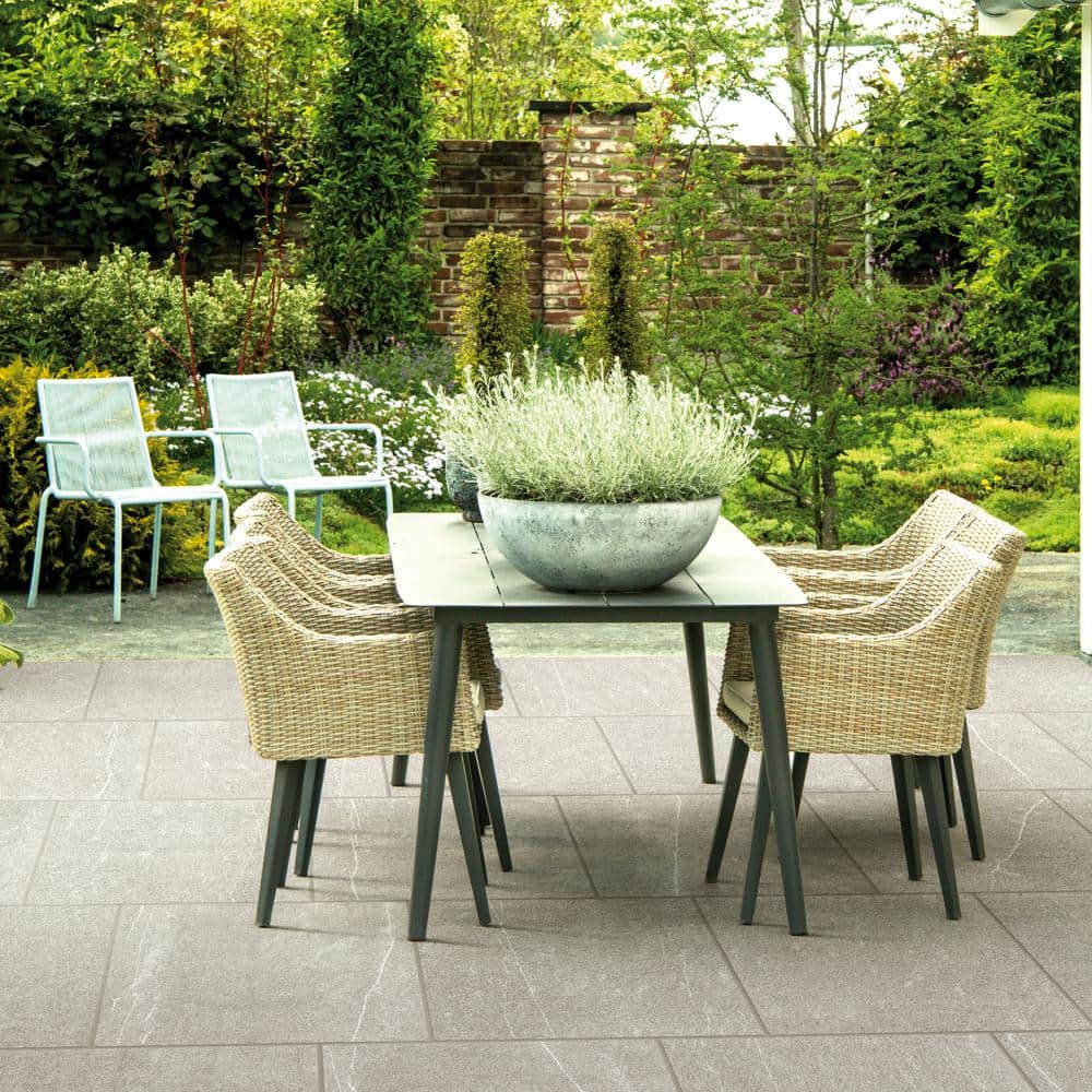 Corso Italia Sample - Alpe Greige 6 in. x 6 in. x 0.75 in. Stone Look Porcelain Paver