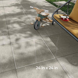 Alpe Greige 24 in. x 24 in. x 3/4 in. Stone-Look Porcelain Outdoor Paver Tile