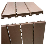 1 ft. x 1 ft. Polypropylene Deck Tile in Dark Brown (44-Piece)