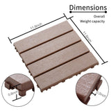 1 ft. x 1 ft. Polypropylene Deck Tile in Dark Brown (44-Piece)